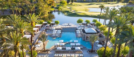 10 piscines extérieures, tentes de plage, parasols de plage