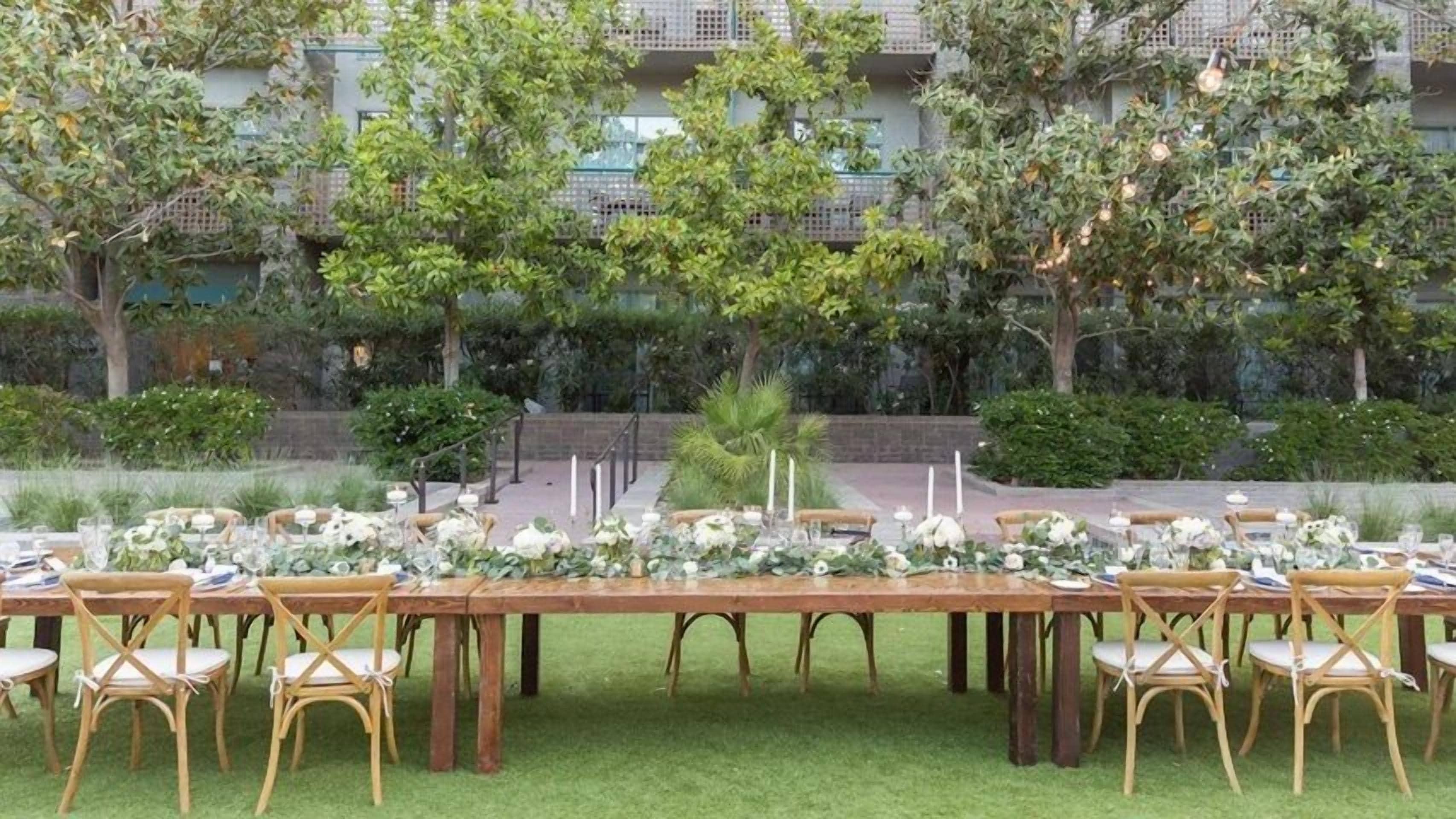 outdoor wedding area