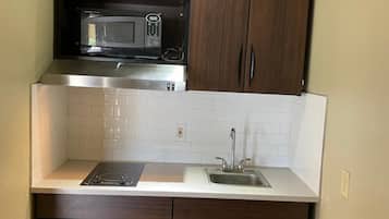 Fridge, microwave, coffee/tea maker