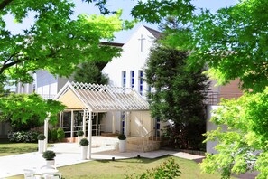 Outdoor wedding area