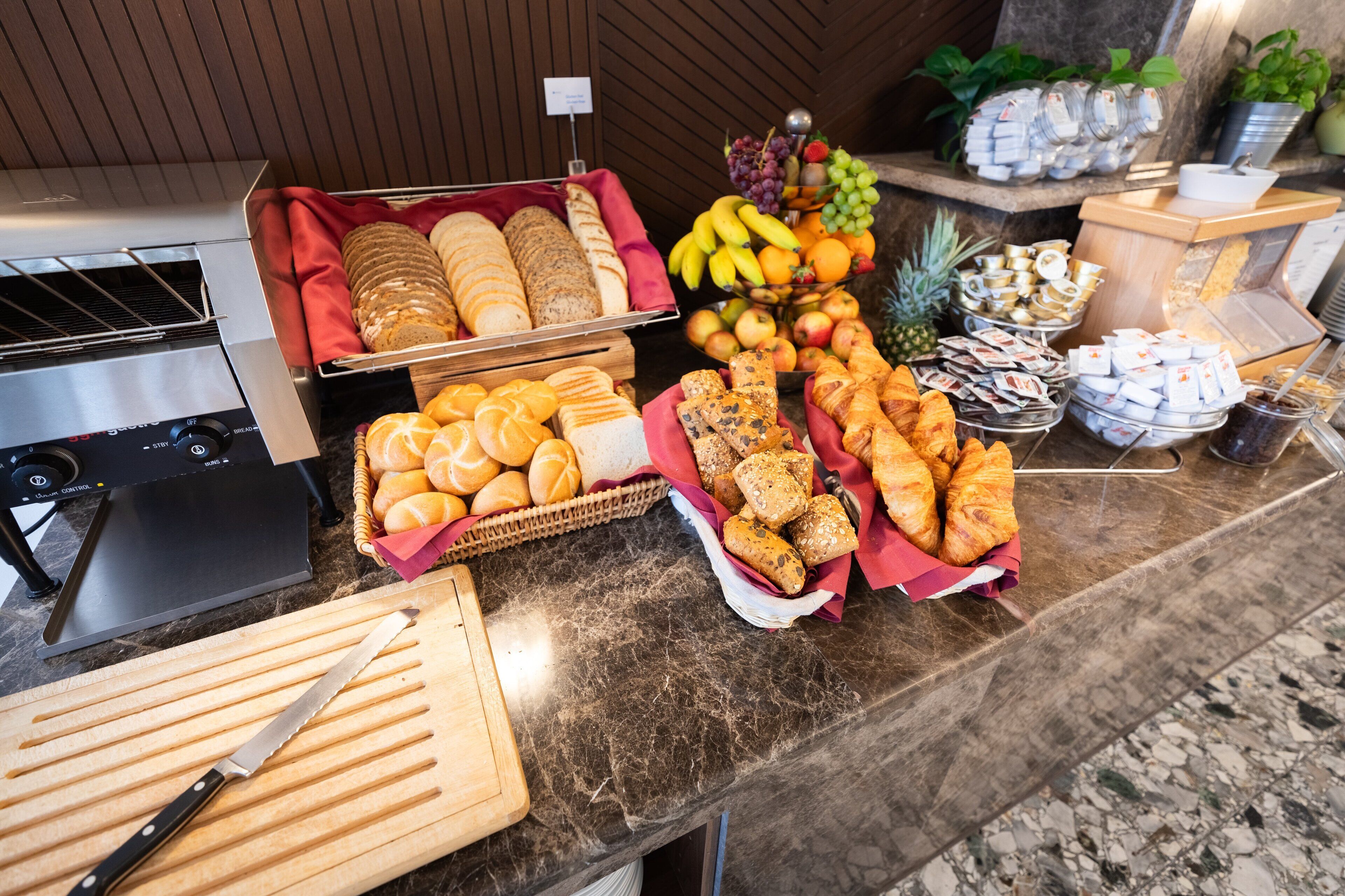 daily buffet breakfast (eur 19 per person)