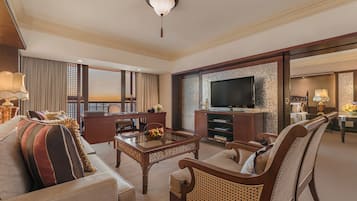 42-inch flat-screen TV with digital channels, TV