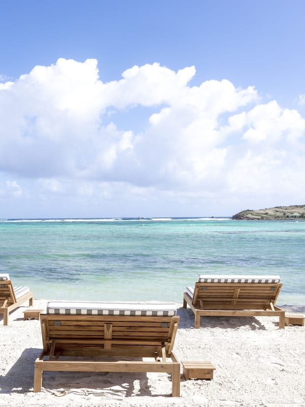 Private beach, beach umbrellas, beach towels, snorkeling