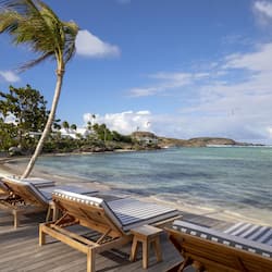 Private beach, beach umbrellas, beach towels, snorkeling