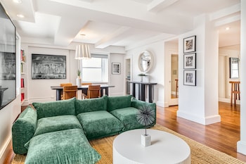 Entertainment Suite | Egyptian cotton sheets, premium bedding, down comforters, pillowtop beds at Paramount Times Square
