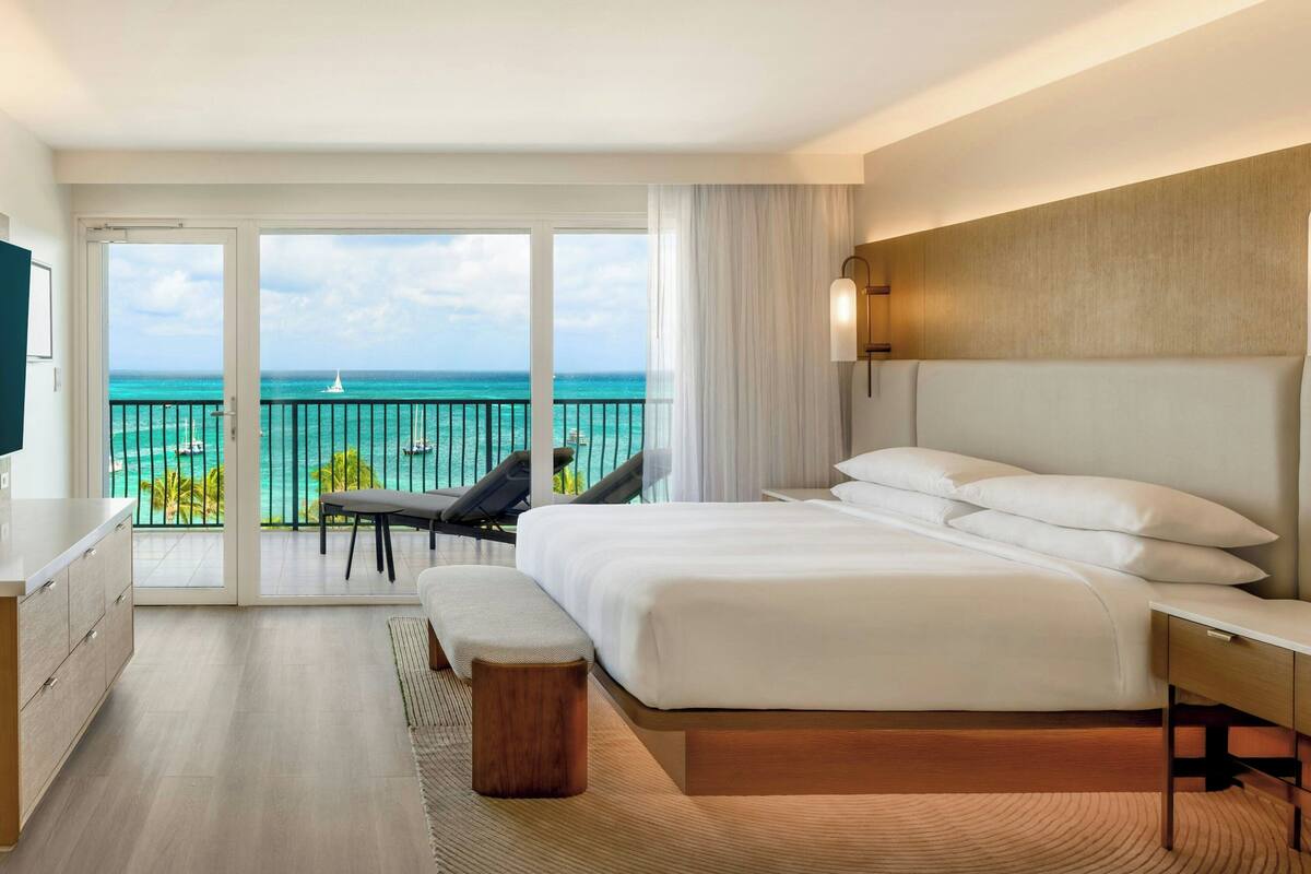 Suite, 1 King Bed with Sofa bed, Club lounge access, Oceanfront (Tradewinds, Adults Only) | 1 bedroom, premium bedding, down duvets, in-room safe