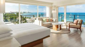 Junior Suite, 1 King Bed with Sofa bed, Club Lounge Access, Ocean View (Tradewinds, Adults Only) | 1 bedroom, premium bedding, down comforters, in-room safe
