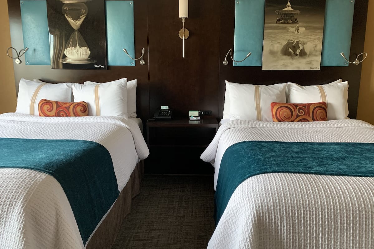 traditional double room, 2 double beds | 1 bedroom, hypo-allergenic bedding, pillow-top beds, in-room safe