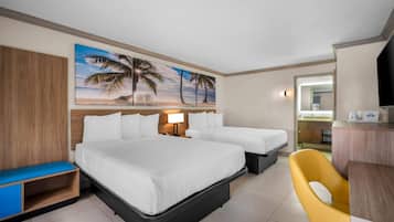 Room, 2 Queen Beds, Non Smoking | Individually decorated, individually furnished, desk, laptop workspace