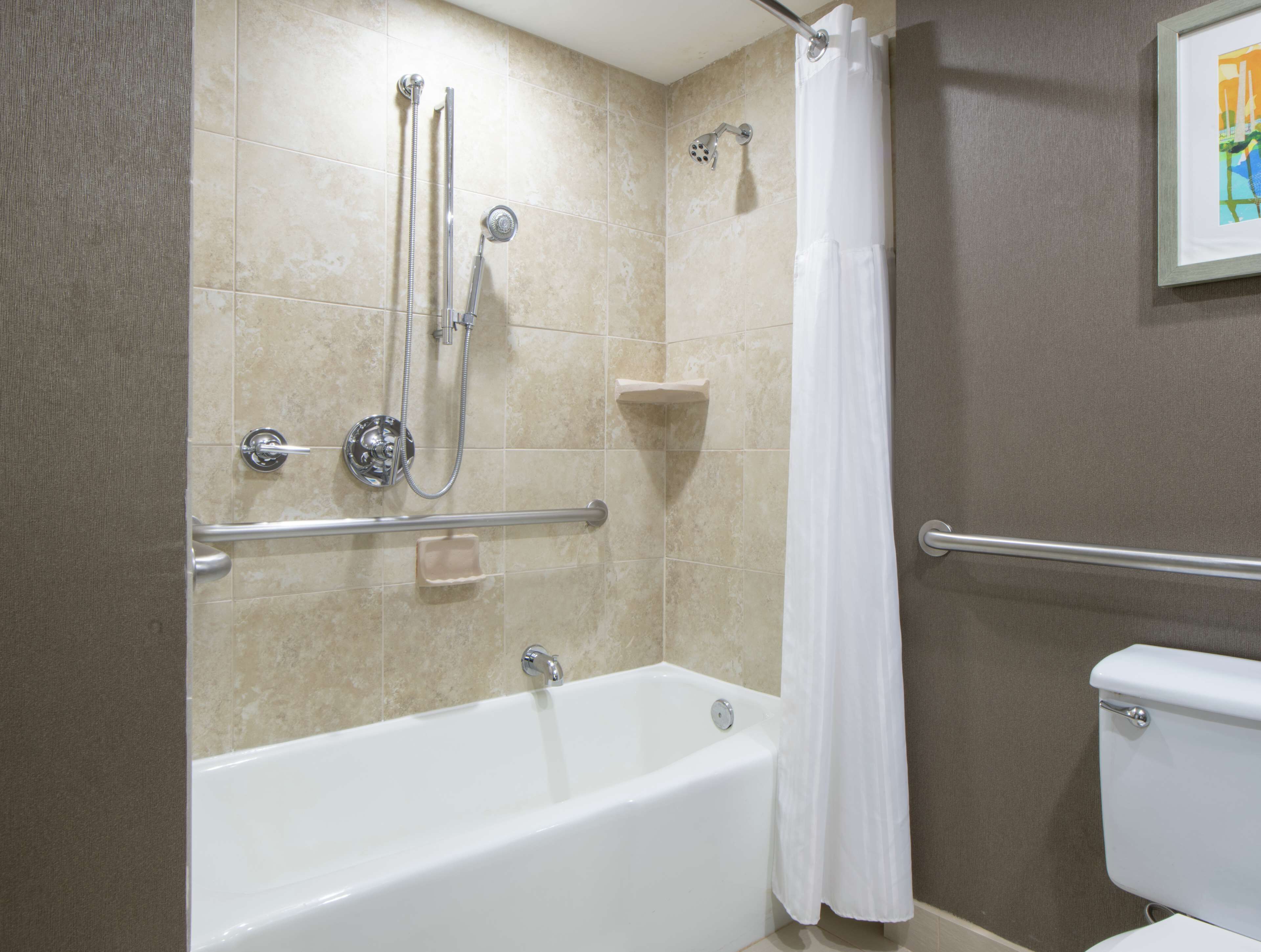 Habitación, 1 cama King size, con acceso para personas discapacitadas, tina | Baño | Regadera, amenidades de baño de diseñador, secadora de cabello, toallas 