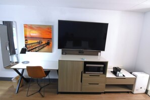 Premium bedding, down comforters, memory foam beds, in-room safe