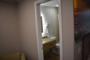 Free toiletries, hair dryer, towels