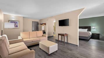 1 King Bed Studio w/ Sofa-Bed Non Smoking | 1 間臥室、高級寢具、羽絨被、書桌