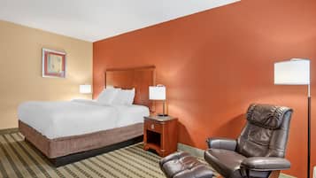 In-room safe, desk, laptop workspace, blackout curtains