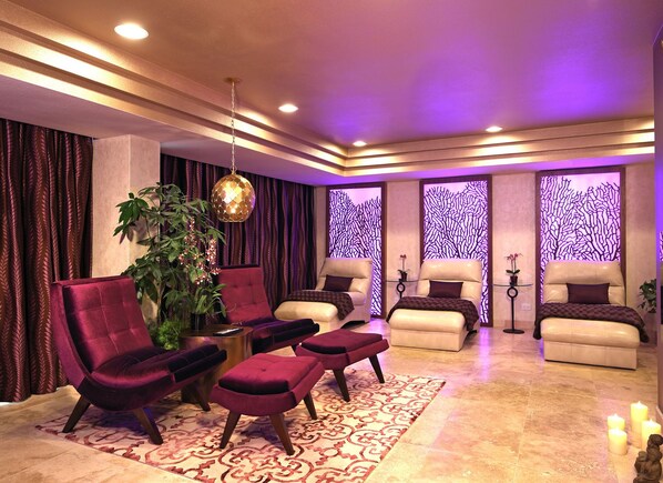 Espace de soins pour les couples, soins corporels, soins d'aromathérapie