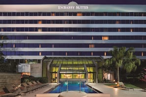Indoor pool, outdoor pool, open 8:00 AM to 10:00 PM, sun loungers