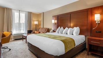 스탠다드룸, 킹사이즈침대 1개 및 소파베드, 금연 (1 Person Sofa bed, Top Floor) | 객실 내 금고, 책상, 암막 커튼, 방음 설비
