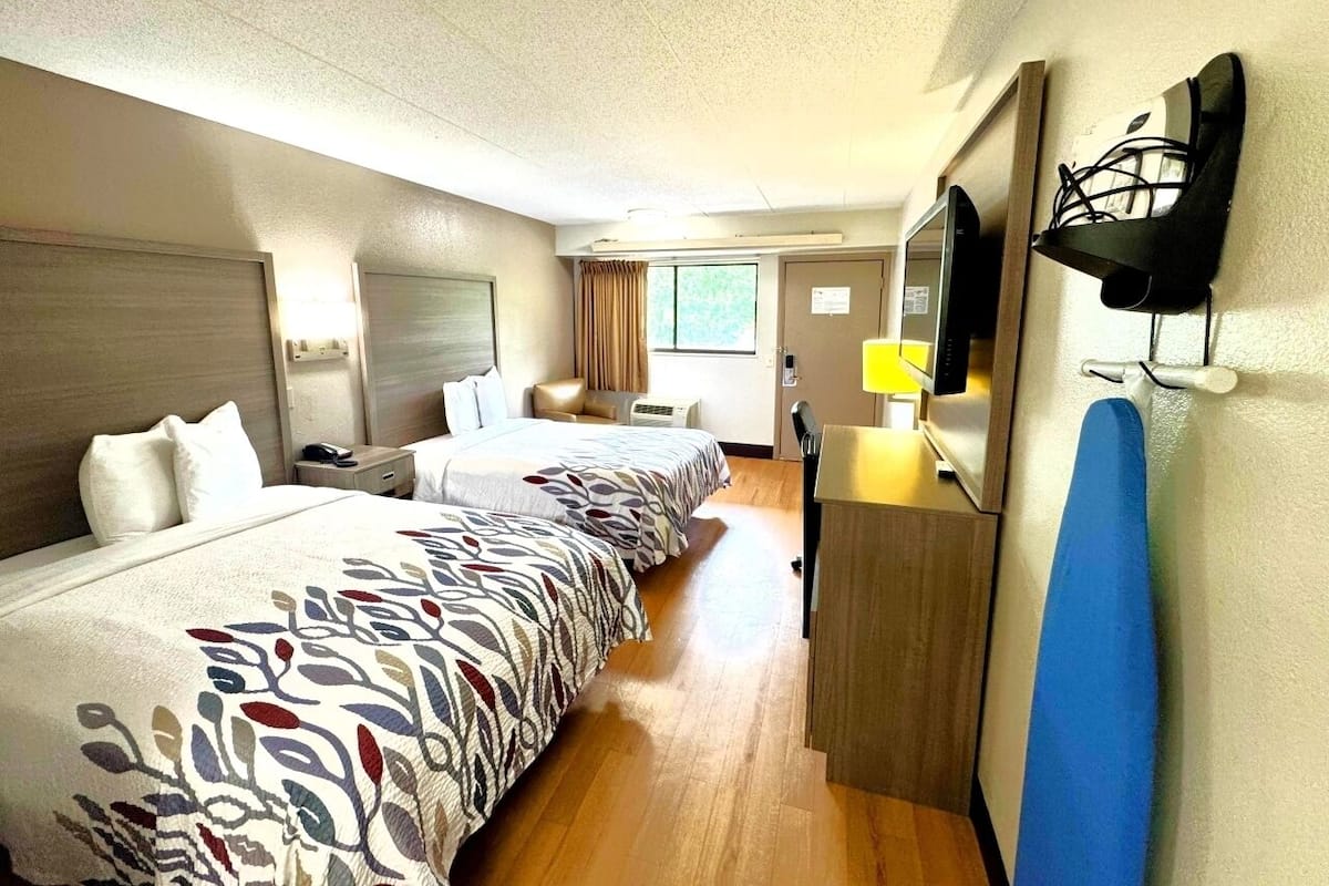 Deluxe Room, 2 Double Beds (Smoke Free) | Premium bedding, desk, laptop workspace, blackout drapes