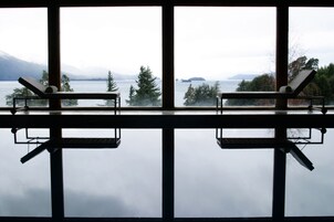 Indoor pool, open noon to 8:00 PM, sun loungers