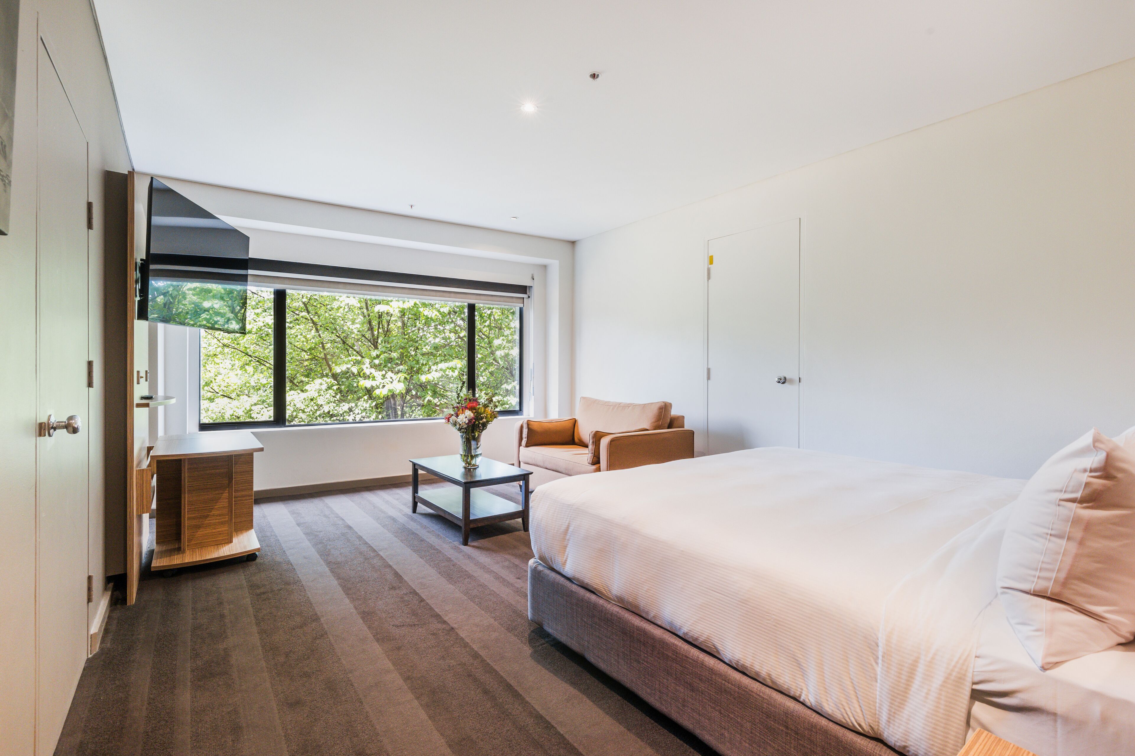 Premium Room, 1 King Bed (Glebe Park View) | Minibar, in-room safe, desk, laptop workspace