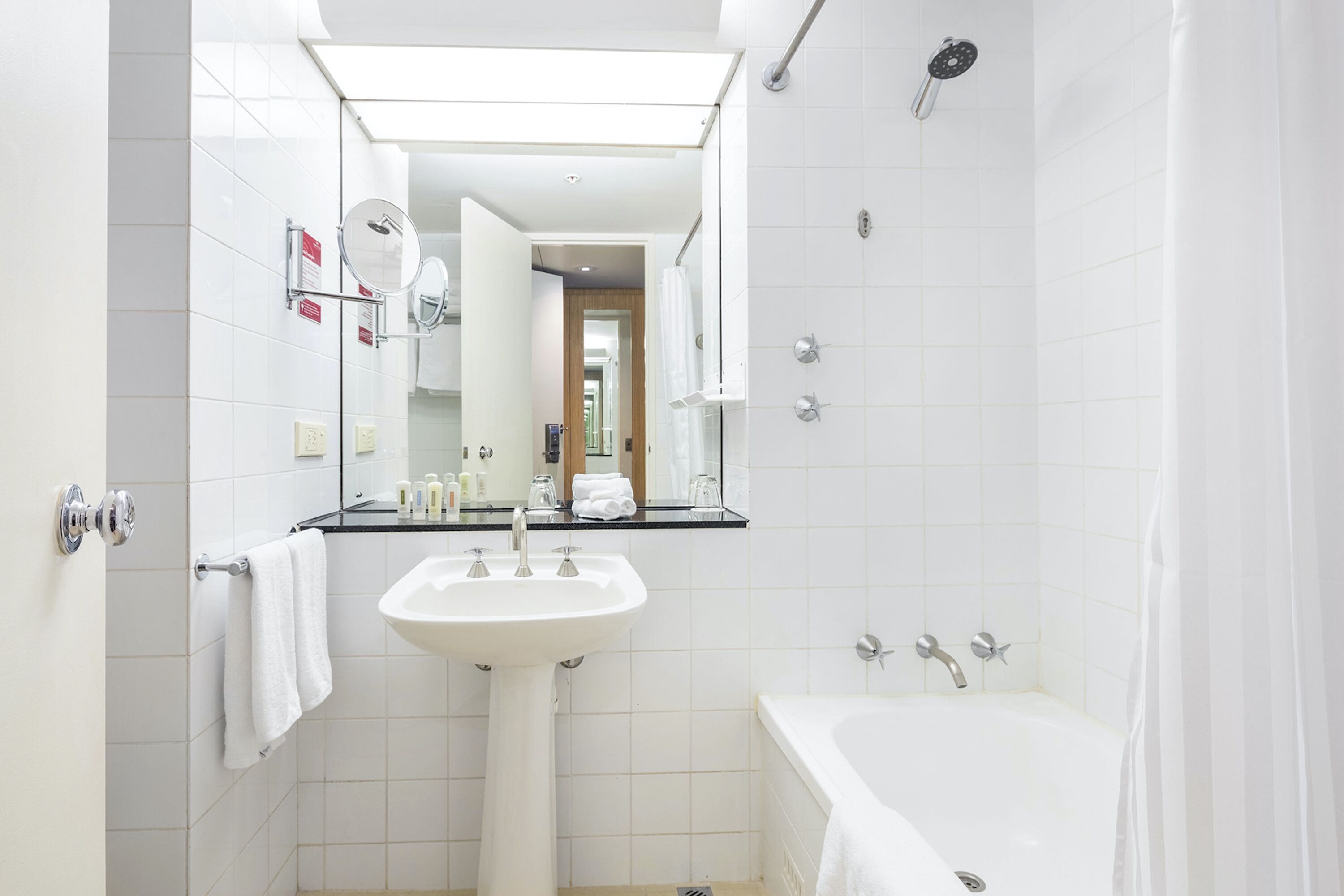 free toiletries, hair dryer, bathrobes, towels