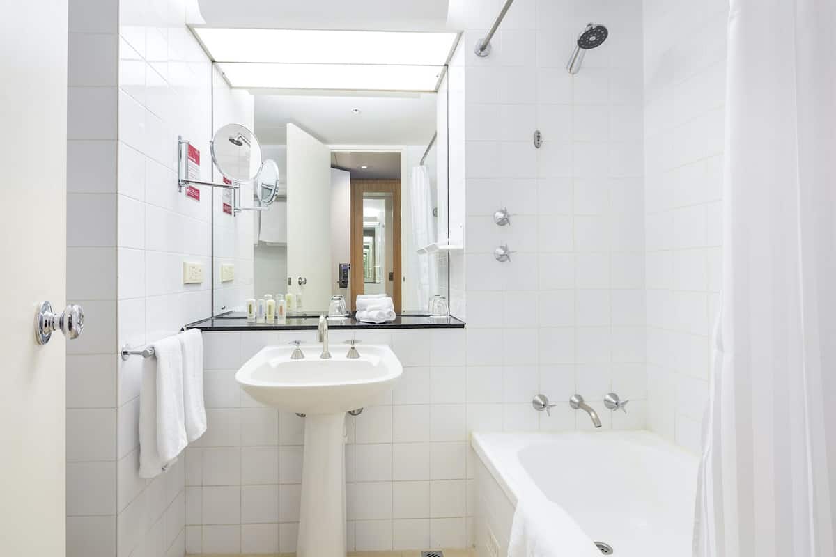 free toiletries, hair dryer, bathrobes, towels