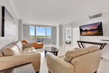 Suite, 1 Bedroom | Living area | TV, pay movies at Ocean Manor Beach Hotel