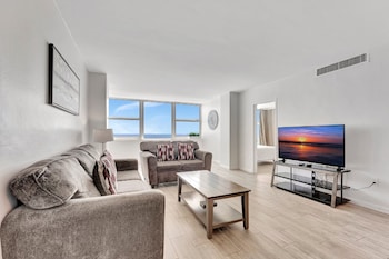 Suite, 2 Bedrooms | Living area | TV, pay movies at Ocean Manor Beach Hotel