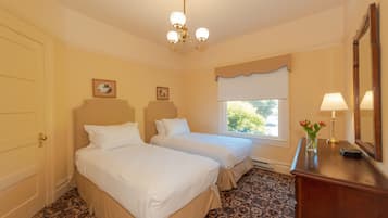Premium bedding, down duvets, pillow-top beds, individually decorated