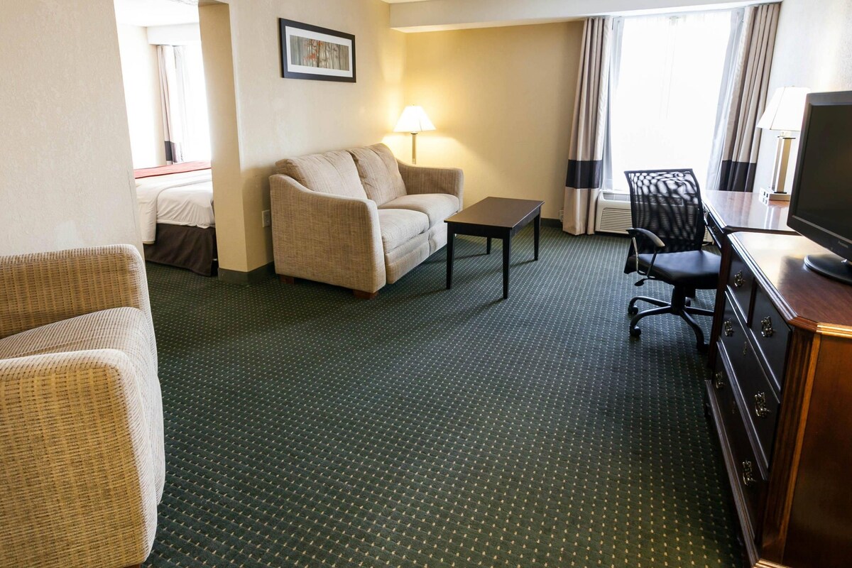 Standard Suite, 1 King Bed, Non Smoking | In-room safe, desk, laptop workspace, iron/ironing board
