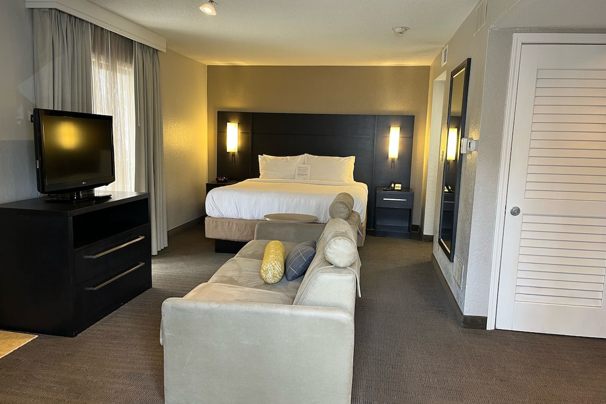 individually furnished, desk, laptop workspace, iron/ironing board