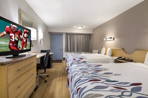 Deluxe Room, 2 Double Beds (Smoke Free) | Desk, blackout drapes, free WiFi, bed sheets