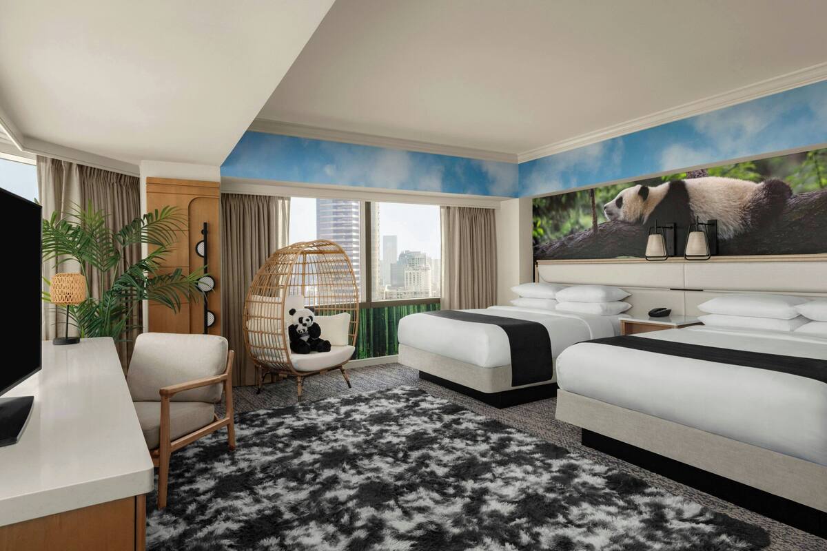Room, 2 Queen Beds, Non Smoking, City View | Premium bedding, in-room safe, desk, blackout curtains