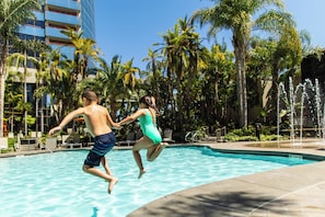 2 outdoor pools, open 6 AM to 10:00 PM, cabanas (surcharge)