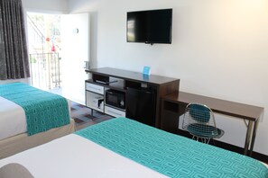 Desk, blackout curtains, iron/ironing board, free WiFi