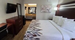 Desk, laptop workspace, blackout drapes, iron/ironing board - Red Roof Inn Florence, SC (Florence)