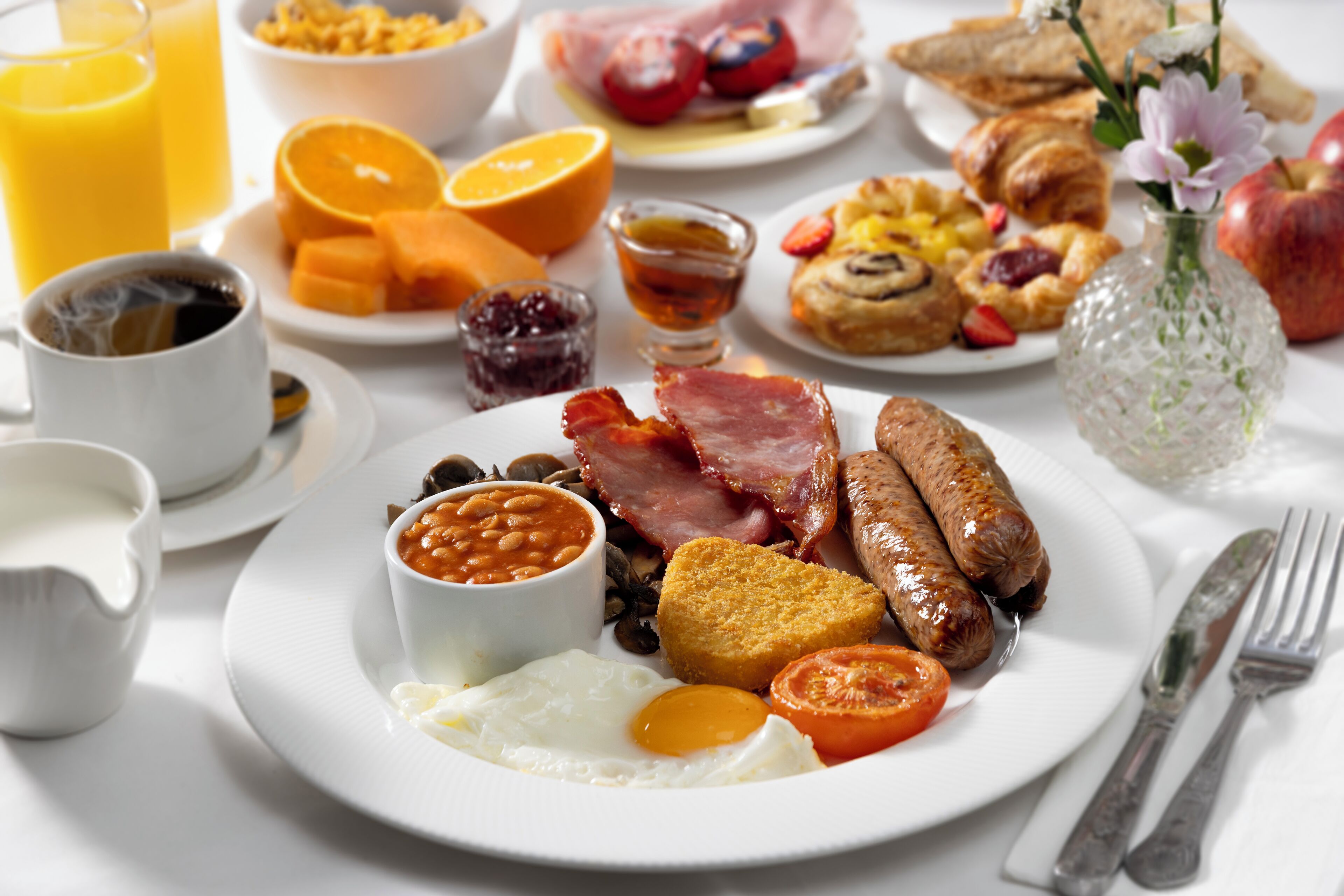 Petit déjeuner anglais servi tous les jours en supplément