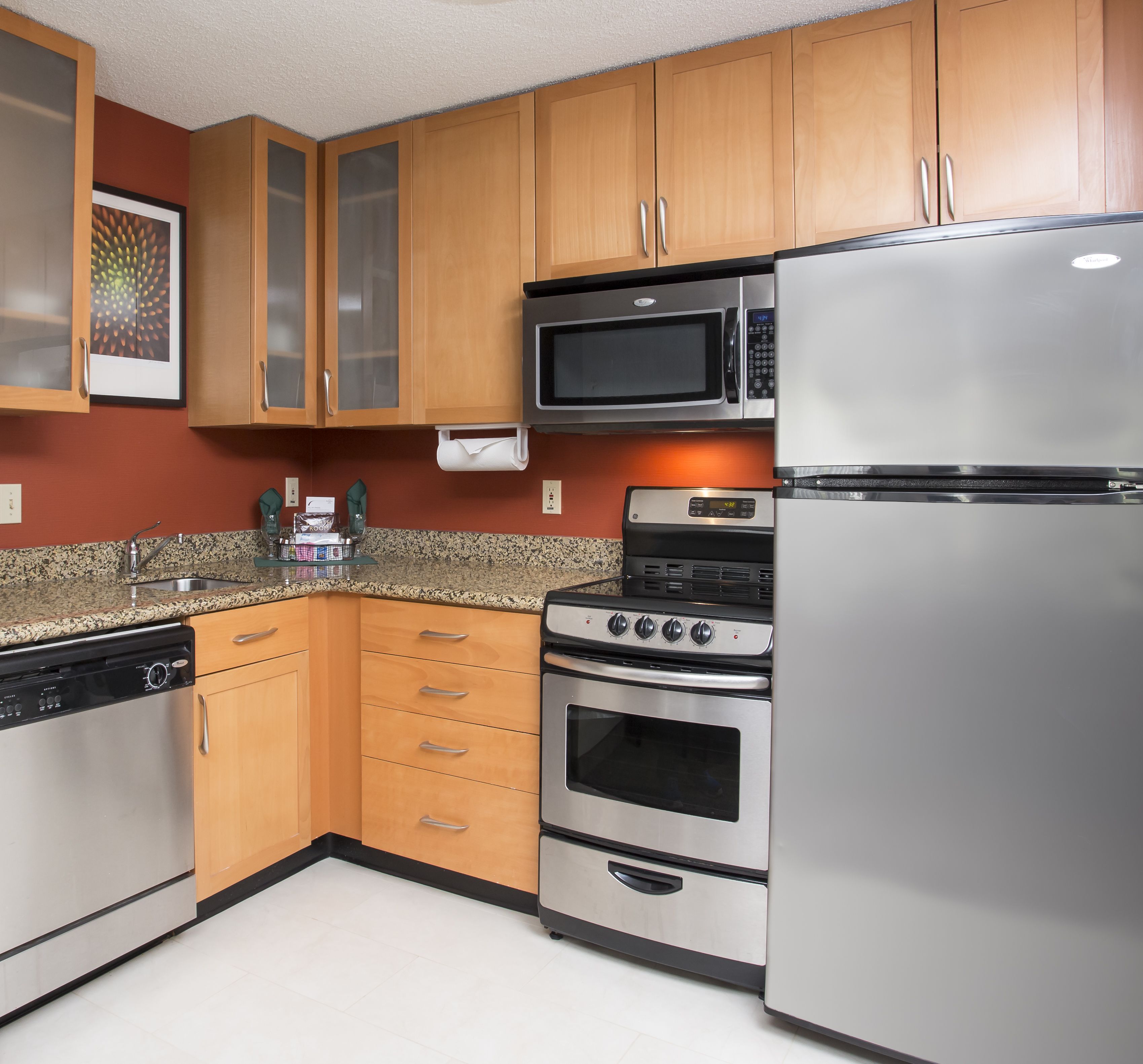 premium bedding, desk, laptop workspace, iron/ironing board