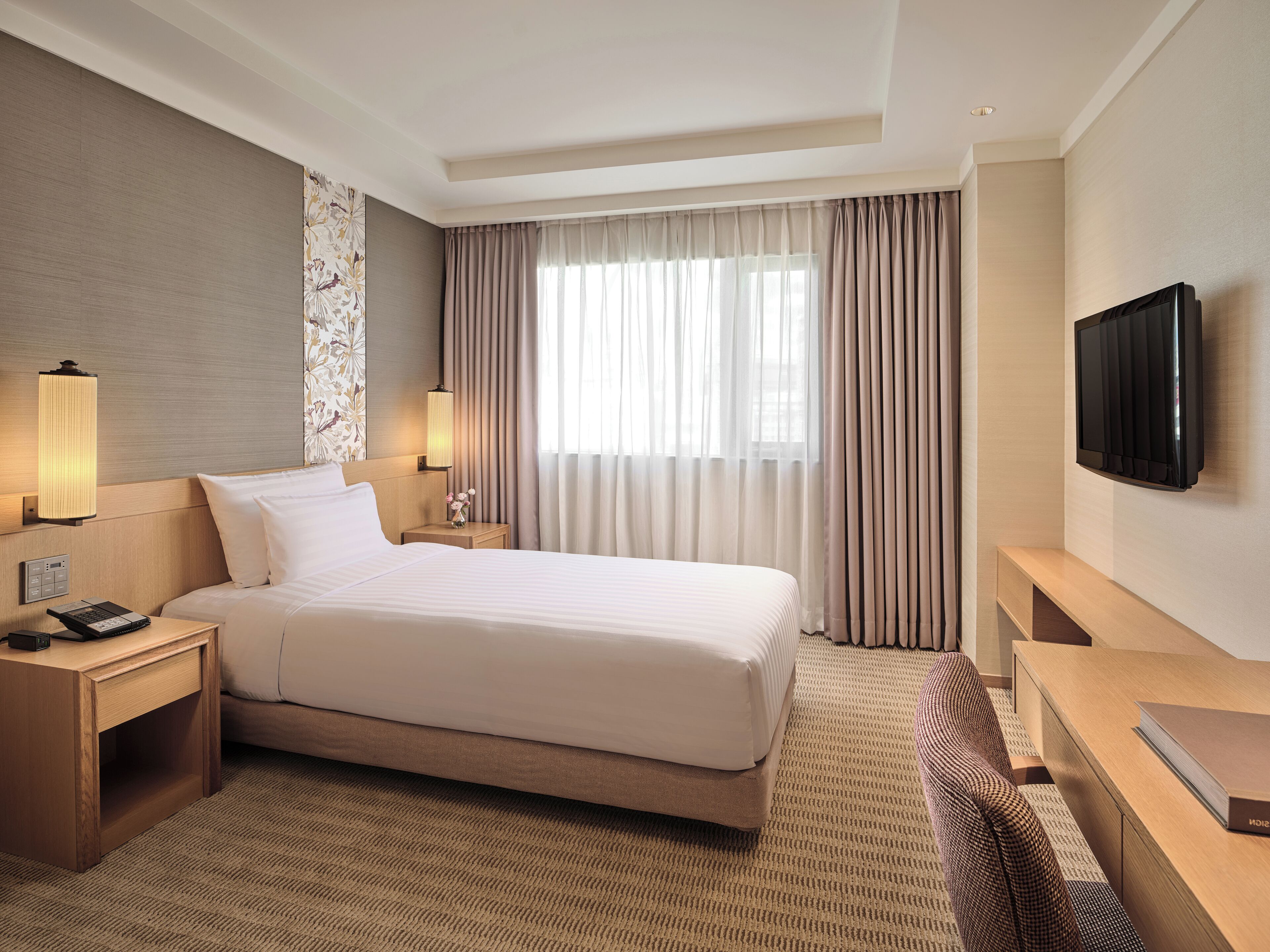 Habitación individual estándar | Ropa de cama de alta calidad, edredones de plumas, caja fuerte