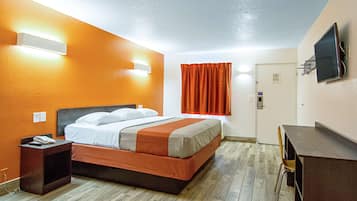 Desk, blackout drapes, free WiFi, bed sheets