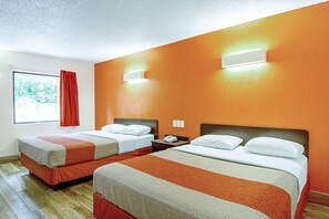 Desk, blackout curtains, free WiFi, bed sheets