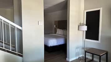 Premium bedding, blackout curtains, iron/ironing board, free WiFi