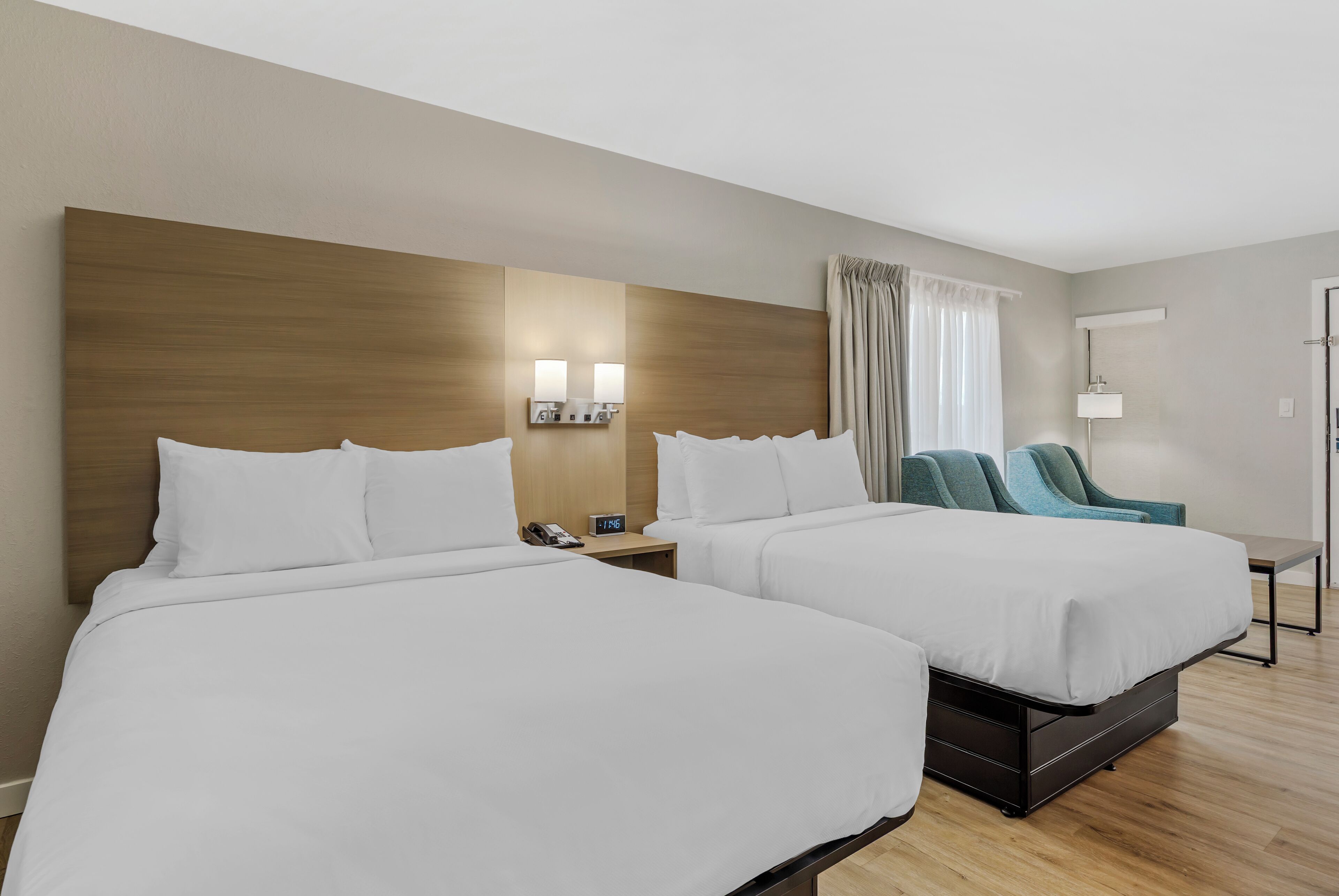 Suite, 2 Double Beds, Non Smoking | Premium bedding, blackout drapes, iron/ironing board, free WiFi