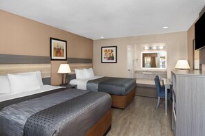 Room, 2 Queen Beds, Non Smoking, Poolside | In-room safe, iron/ironing board, free WiFi, bed sheets - Travelodge by Wyndham Banning CA Near Casino/Outlet Mall (Banning)