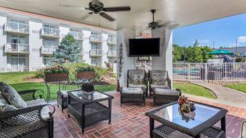 Indoor pool, seasonal outdoor pool