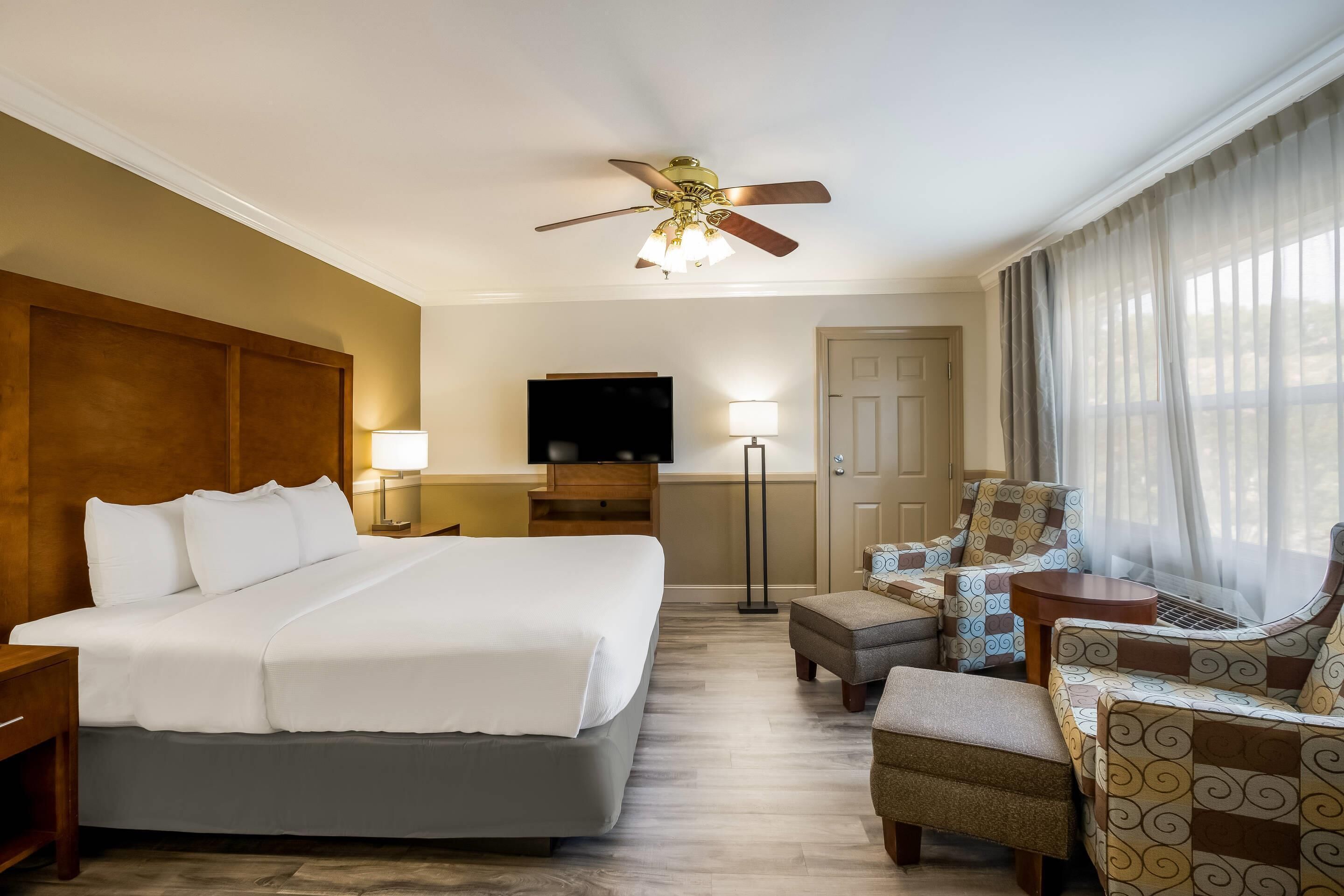 Premium bedding, blackout curtains, iron/ironing board, free WiFi