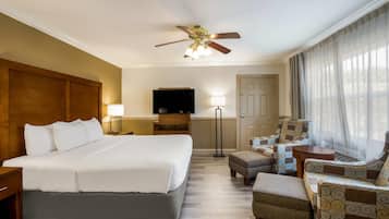 Premium bedding, blackout curtains, iron/ironing board, free WiFi