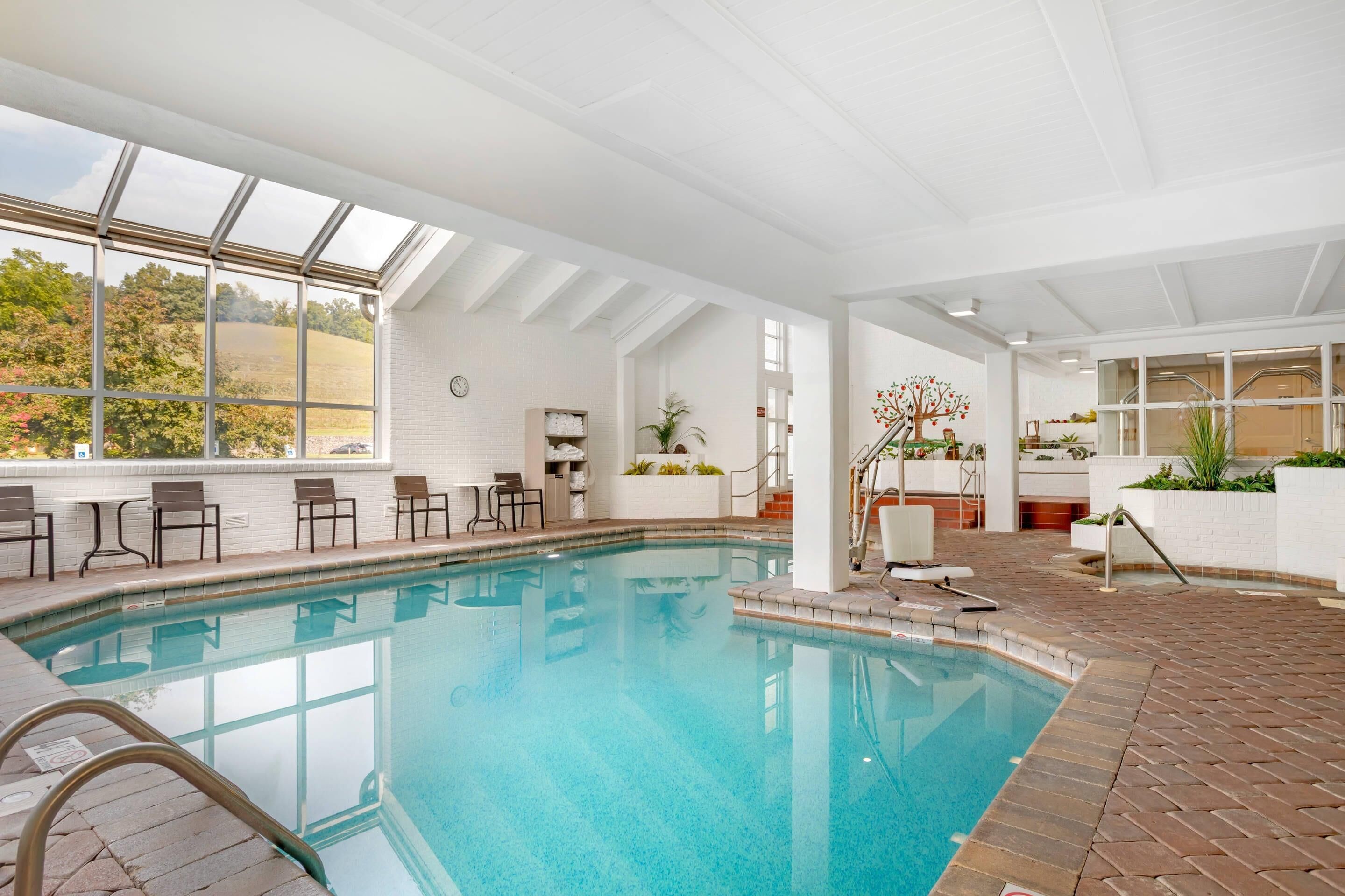 Indoor pool, seasonal outdoor pool