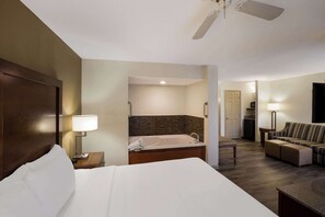 Suite, 1 King Bed with Sofa bed, Non Smoking | Premium bedding, blackout drapes, iron/ironing board, free WiFi