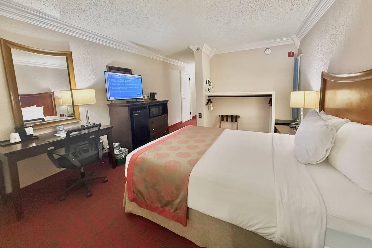 In-room safe, desk, blackout drapes, iron/ironing board